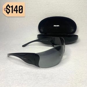 ✨✨✨✨SOLD✨✨✨✨Prada Milano Authentic RARE Flame Black Gradient Rimless Sunglasses